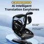 K5 AI Smart Translation Earphones bluetooth 5.4 Earbuds 16.2mm Large Drivers HiFi Bass Sound 30H Playback Multi-language Simultaneous Translation Earhooks Headphones