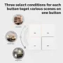 MOES Tuya ZigBe Wireless 4 Gang 12 Smart Scene Switch Push Button Controller Battery Powered Automation Scenario for Tuya Smart Life