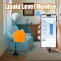 ME201W ZigBe/WiFi Tuya App Ultrasonic Water Level Sensor High Precision ZigBe Remote Liquid Level Meter Smart Home