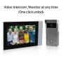 Kit videocitofono IP analogico a 2 fili Tuya TD-D2ICR36W 1080P, touch screen a colori da 7 pollici, campanello Wi-Fi wireless, sistema di controllo accessi RFID, spina UE