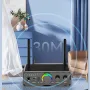 OMS M18 bluetooth V5.3 Audio Receiver Transmitter 3.5MM AUX RCA USB Multi-point Interface RGB Light Driver-free Adapter with Two External High-gain Antennas Support Microphone Singing for Phone Tablet TV Speaker