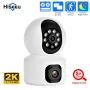 Hiseeu FH3C 2MP+2MP 1080P WiFi Baby Monitor PTZ 4MP Dual Lens Dual Screen Camera Indoor AI Tracking Motion Detection Video Surveillance Cameras Security Smart Home Alexa