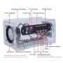 FM Radio DIY Electronics Kit Bluetooth 5.0 Speaker with Voice-activated Level Indicator DIY Electronic Kit DC5V Bluetooth Speak