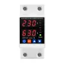 Dual Display 40A 63A 80A 230V Din Rail Adjustable Digital Over Under Voltage Relay Surge Protector Limit Over Current Protection