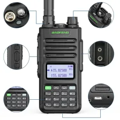 BaoFeng UV-13 PRO V2 Powerful Dual Band Walkie Talkie Type-C Charger 16KM Long Range UV13 Pro Transceiver Ham Two Way Radio