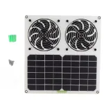 Solè Panel pouvwa fanatik 12inch Waterproof Dual Fanatik 100W Solè Fanatik Echapman pou lakay poul