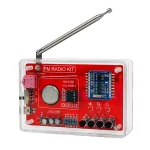 HU-017E DIY Radio Kit with RDA5807 Noise Cancelling Radio Module 87-108MHz FM Receiver Circuit Board Electronics Components Soldering Practice Parts