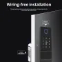 Tuya WiFi Fingerprint Gate Lock Outdoor TTlock Smart Door Lock with Digital IC Card Rim Lock for Home Garden Security