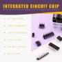 Kit assortimento di circuiti integrati da 85 pezzi LM324 LM358 LM386 NE555 UA741 PC817 ULN2003 con scatola antistatica per progetti elettronici PCB