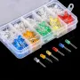 F5 150pcs 5mm Multi-colors Lights Emitting Diodes Assortment Kit White Red Yellow Green Blue Orange F5 DIY PCB