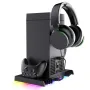 Quạt tản nhiệt trên nóc Ipega PG-XBX024S cho Xbox Series X Host RGB Đế điều khiển nhiệt độ thông minh + Giá treo tai nghe phía trên