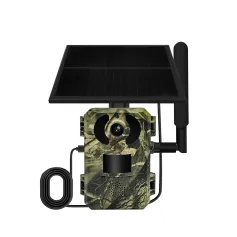 ESCAM QF380 4G 4MP Hunting Camera with Solar Panel PIR Motion Detection Night Vision Two-way Audio IP66 Wireless Wild Animal Monitoring Cameras US Version