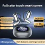 YYK-Q16Pro AI Dialogue Translation Earbuds bluetooth 5.4 Earphone OWS Wireless ANC Earphone 35dB Noise Cancelling LCD Touch Screen Coaxial Dual Unit 40H Playback Earhooks Sports Headphones