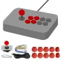 Console arcade retrò con joystick a bilanciere USB, controller di combattimento cablato, stazione arcade per PS4, PS3, Switch