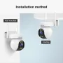 Srihome SH051 4MP HD Dual Band WiFi Security Camera 5X Optical Zoom PTZ IP Cam Auto Tracking Color Night Vision Two-way Audio IP65 Waterproof Outdoors CCTV Baby Monitor Cameras