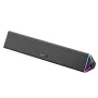 Havit M15 Desktop Speaker Bekabelde soundbar met volumeknop Dubbele hoorns Basmembraan 360° Surround Stereo RGB-licht 3,5 mm computerluidspreker
