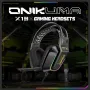ONIKUMA X13 Wired Gaming Headset 50mm Large Speaker RGB Light Soft Earmuffs Adjustable Headband 3.5mm On-ear E-sports Headphones with Rotary Microphones for PC Laptop Games