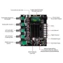 ZK-MT21 100W+2*50W 2.1 Channel Subwoofer Digital Power Amplifier Board AUX 12/24V Audio Stereo Bluetooth 5.0 Amp HiFi For Home