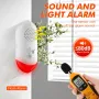 Tuya Smart WiFi Temperature Humidity Sensor 80dB Sound Light Alarm 180 Days Standby Smart Life App Remote Monitoring for Smart Home
