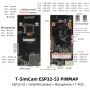 Placa de desenvolvimento LILYGO? T-SIMCAM ESP32-S3 CAM, módulo sem fio WiFi Bluetooth 5.0 com câmera OV2640, slot TF, adaptador T-PCIE SIM