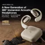 Havit Open Lite bluetooth Kulaklıklar Hava İletimli Kulaklık 12mm Diyafram 3D Stereo 360¡ã Surround Ses Yön Ton CVC Gürültü Önleme 40H Oynatma Ergonomi Kulak Kancaları Mi ile Spor Kulaklıklar