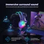ONIKUMA X29 RGB Gaming Headset Wired Earphone 50mm Moving Coil 3D Stereo Sound Breathable Earmuffs Adjustable Headband E-sports 3.5mm Monitor Headphones with Omnidirectional HD Microphones