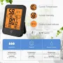 Medidor de temperatura e umidade digital MC40 para ambientes internos com suporte magnético, monitor portátil de temperatura para casa e escritório, termômetro e higrômetro