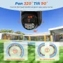 Cameră de securitate fără fir 2K 4MP WiFi Dual-Band Supraveghere în aer liber cu IR Color Night Vision IP66 Monitor audio bidirecțional cu urmărire automată rezistentă la intemperii