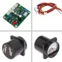 2Pcs VU Meter + 1pc Driver Board with Warm Backlight Analog VU Panel Meter Recording