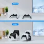 JYS JYS-P5222 for PS5 Gamepad Storage Bracket Dual Game Controller Display Support Metal Holder Accessories