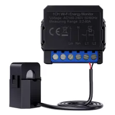 80A Akım Tuya WiFi/Zigbe Enerji Monitörü Trafo Kelepçesi KWh 1CH 2CH Elektrik Güç Ölçer Akıllı Yaşam APP Alexa Google Home için