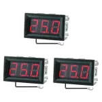3Pcs 0.56 Inch Mini Digital LCD Indoor Convenient Temperature Sensor Meter Monitor Thermometer with 1M Cable -50-120℃ DC 5-12V