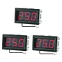 3Pcs 0.56 Inch Mini Digital LCD Indoor Convenient Temperature Sensor Meter Monitor Thermometer with 1M Cable -50-120℃ DC 5-12V
