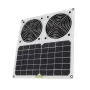 Solar Panel Powered Fan 12inch Waterproof Dual Fan 100W Solar Exhaust Fan for Chicken House Greenhouse