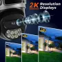 Cameră de securitate fără fir 2K 4MP WiFi Dual-Band Supraveghere în aer liber cu IR Color Night Vision IP66 Monitor audio bidirecțional cu urmărire automată rezistentă la intemperii