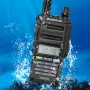 Baofeng UV-9R PRO V2 Talkie-walkie haute puissance 128 canaux UV double bande CB Radio amateur IP68 étanche 2800 mAh Lampe de poche Radio bidirectionnelle Prise UE
