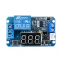 12V DC Infrared Remote Control Full-function Precision Delay Cycle Timing Relay Module with LED Digital Display with Remote Controller