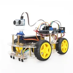 Kit d'inici de cotxe robot intel·ligent TSCINBUNY per a programació Arduino Kits educatius electrònics de robòtica de cotxes robot 4WD
