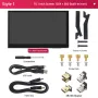 Tela sensível ao toque de 10,1 polegadas para Raspberry Pi IPS, interface multimídia HD capacitiva, 1024x600, 1280x800, alto-falantes duplos de alta resolução, luz de fundo ajustável