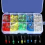 Geekcreit® 375pcs 3MM 5MM LED Light Emitting Diode Beads Resistance Lights Kits Bulb Lamp