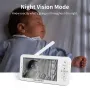 Smart WiFi Baby Monitor 5 Inch LCD Babyphone Video Camera Mobile App Control PTZ HD Night Vision Two-Way Audio Lullabies for Baby