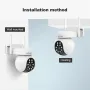 Srihome SH052 5MP Smart WiFi Home Surveillance Camera Wireless PTZ IP Color Night Vision AI Auto Tracking Sound&Light Alarm IP65 Waterproof Outdoors Security Cam