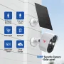 Telecamera IP WIFI solare 1080P HD con rilevamento umano AI, audio bidirezionale, visione notturna a colori, IP65, resistente alle intemperie, sorveglianza WiFi alimentata ad energia solare