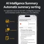 A3 AI Voice Recorder 64GB AI ChatGPT-4 Intelligent Voice Recorder Audio App Phone Call Record Transcribe Summarize Voice to Text conversion Device