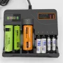 MS-889 Lithium Battery Multi-slot Charger 110-220V AA Battery 3.7V Lithium Battery 9V NiMH Battery Intelligent Charging IC Management