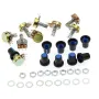 9Pcs/Set WH148 Potentiometer Resistor with Nuts and Potentiometer Button Cap Adjustable Knob for B1K/B2K/B5K/B10K/B20K/B50K