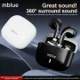 Mblue AR02 Sports Headset Wireless bluetooth 5.4 Earphone 13mm Dynamic Driver Unit 360° Spatial Surround Sound Call Noise Reduction 50H Battery Life IPX5 Waterproof Semi-in-ear Headphones