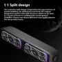 Havit M21 Wired Speaker Desktop Computer Soundbar Dual 66mm Speakers 360° Surround Stereo Deep Bass RGB Light Spliceable Detachable Gaming Subwoofer Music Box