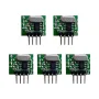 GERMA 433Mhz RF Transmitter and Receiver Superheterodyne ASK 433 Mhz Module with Antenna for ArduinoUno Wireless Diy Kits