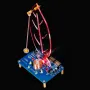 HU-076 DIY Electromagnetic Swing Kit USB to DC 5V Adjustable Amplitude LED Lights Stable Oscillation Magnetic Drive System